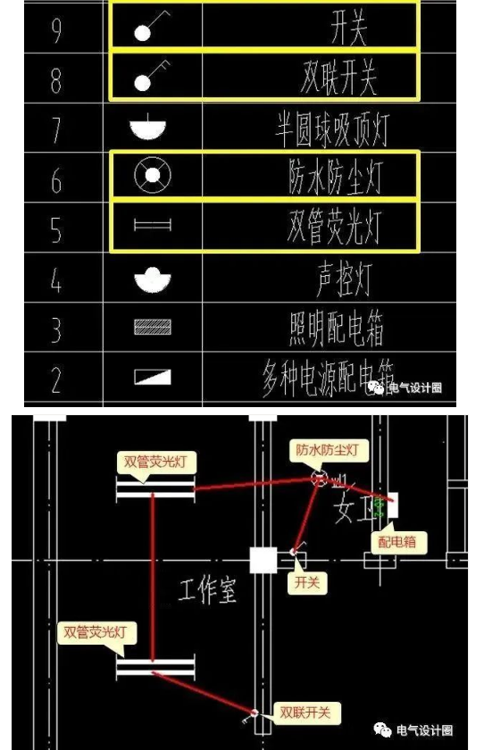 怎么看照明系统图和照明平面图？